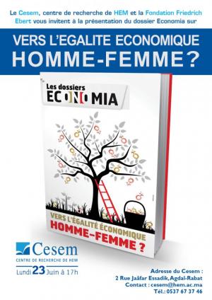 Présentation du dossier Economia sur l'égalité économique homme-femme le 23 juin